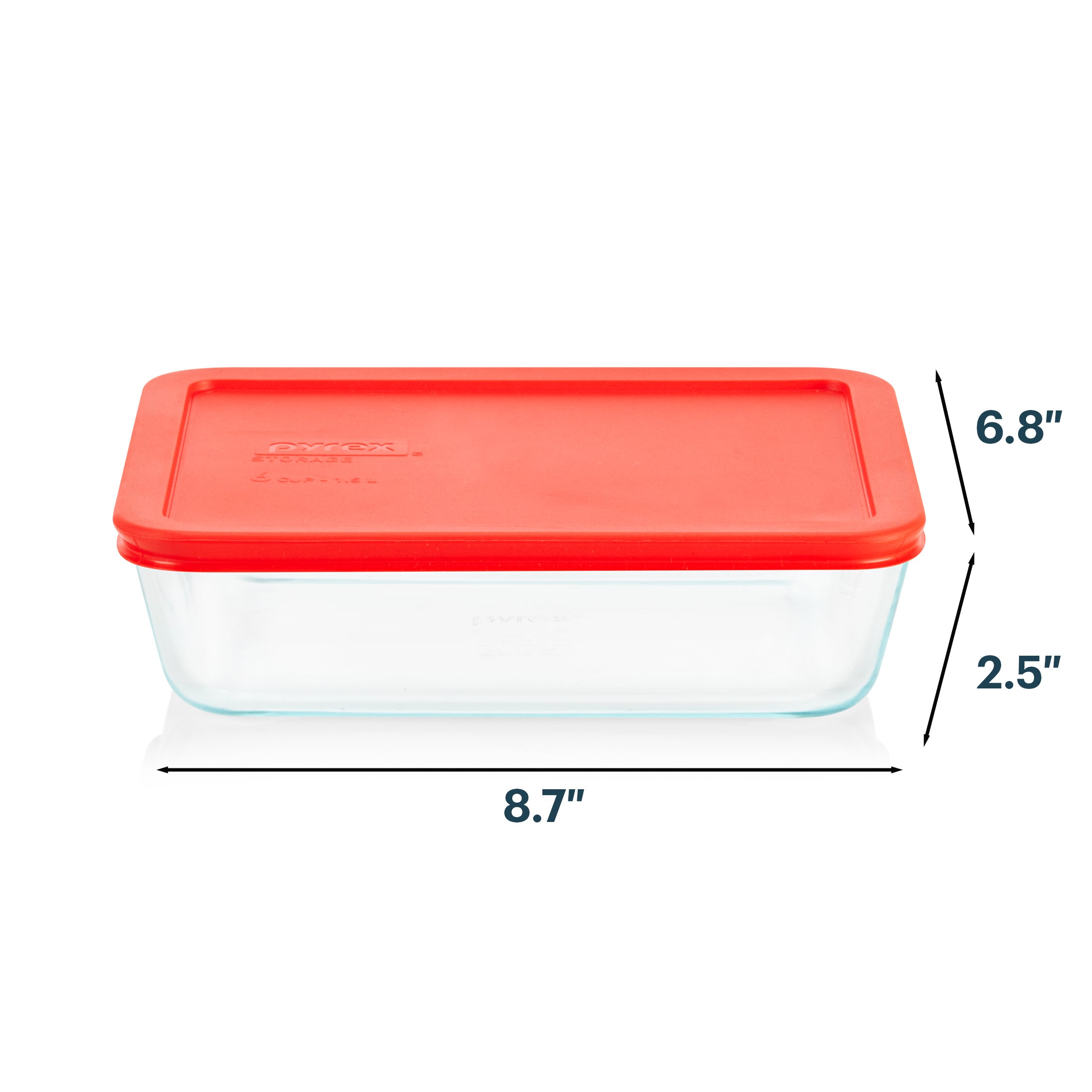Pyrex® Simply Store® 6-Cup Rectangle Glass Storage with Plastic Lid - Image 6