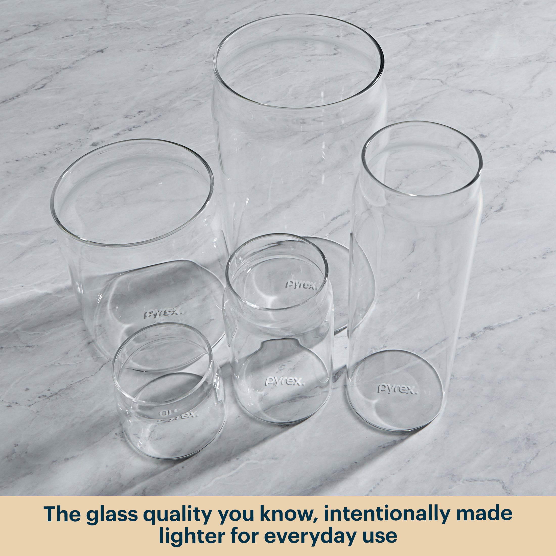 Pyrex® 3-Piece Lightweight Glass Canister Set - Image 3