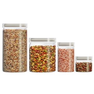 Pyrex® 4-Piece Lightweight Glass Canister Set