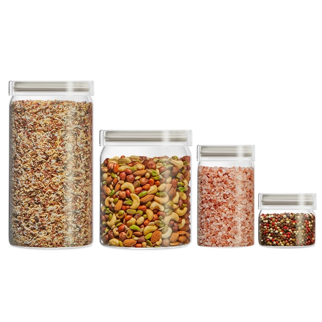 Pyrex® 4-Piece Lightweight Glass Canister Set