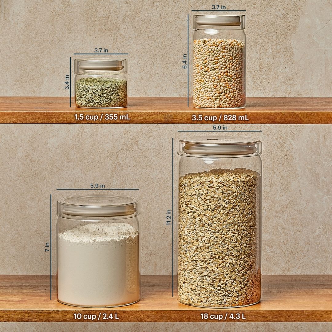 Pyrex® 4-Piece Lightweight Glass Canister Set - Image 2