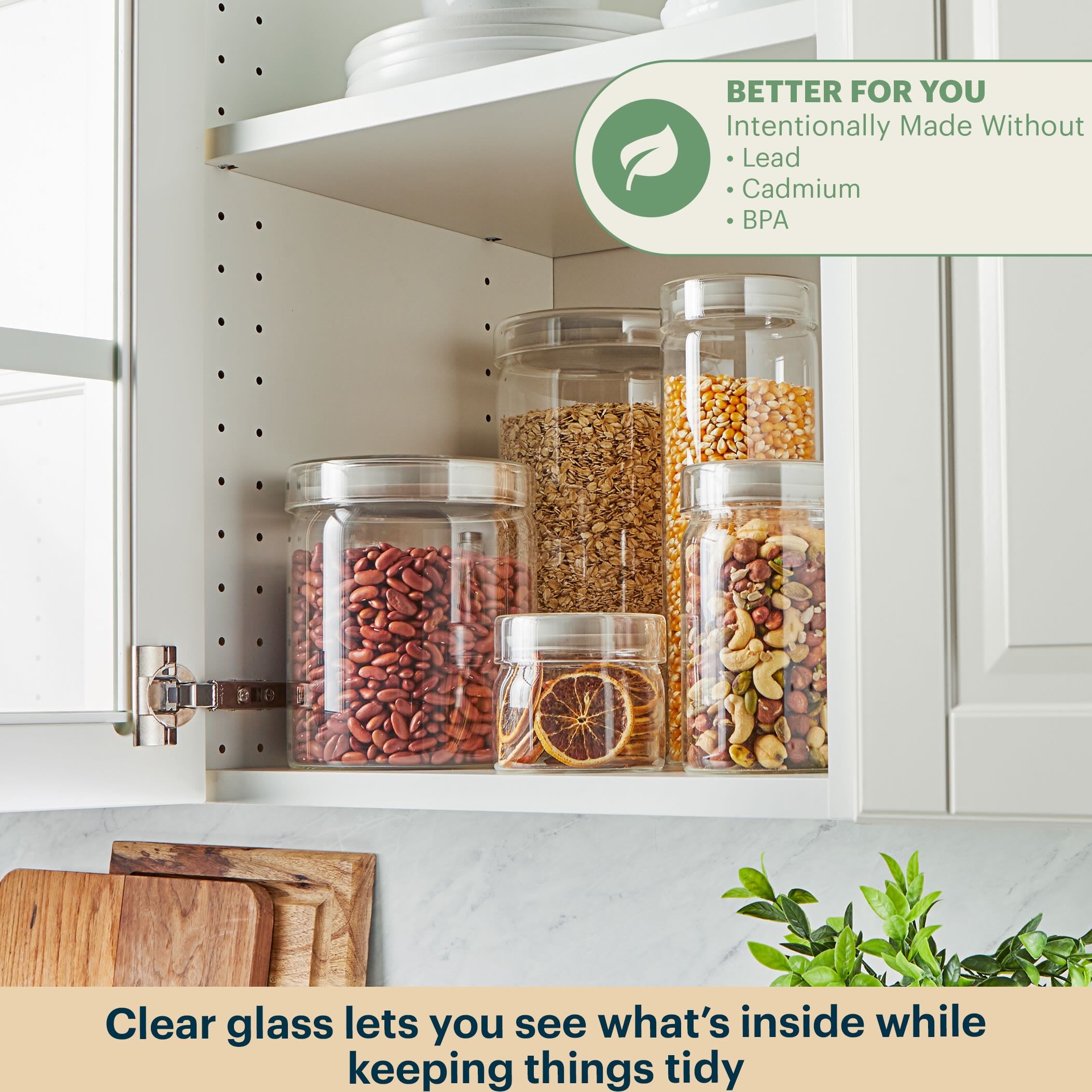 Pyrex® 4-Piece Lightweight Glass Canister Set - Image 5