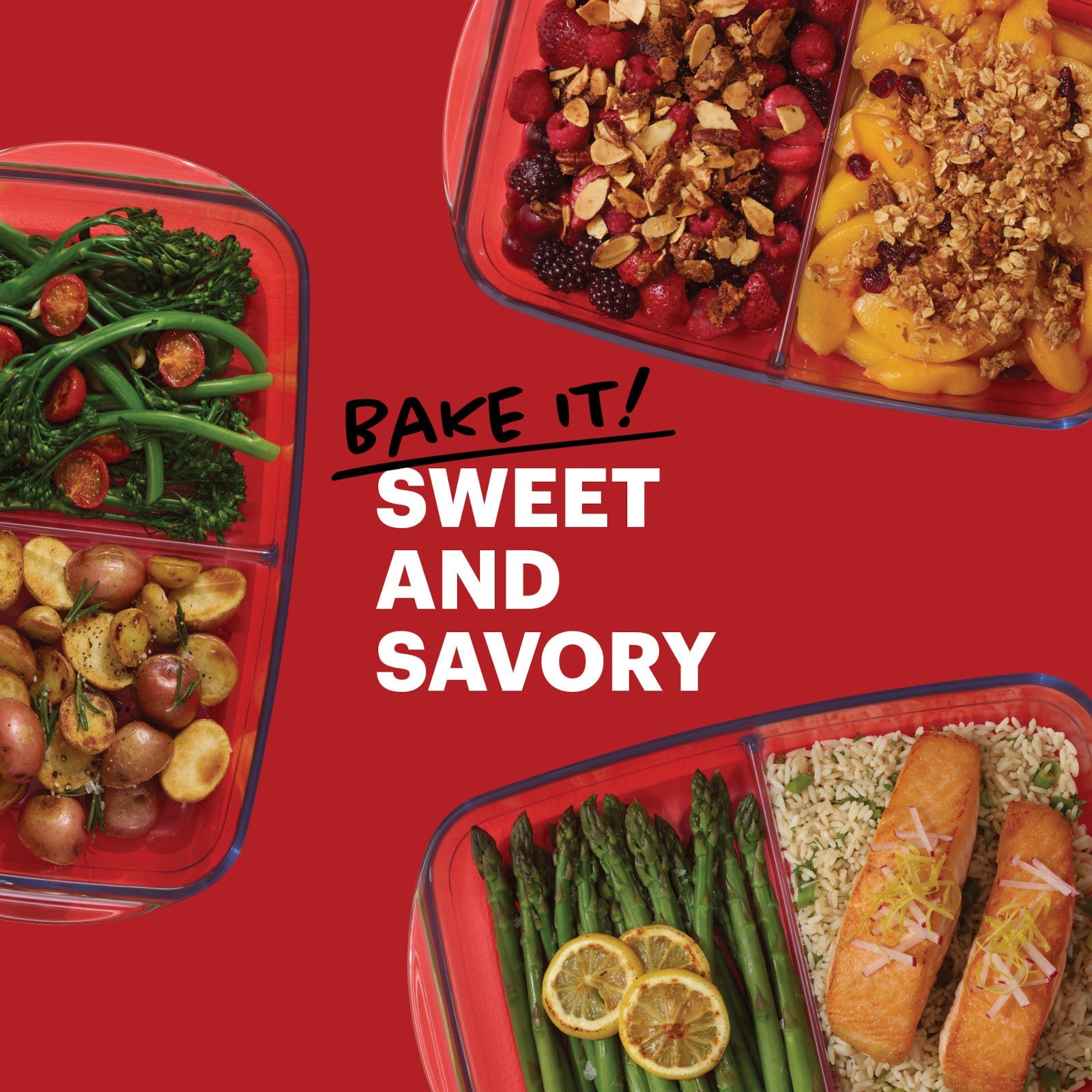 Pyrex® 8 x 12 Divided Glass Baking Dish - Image 3