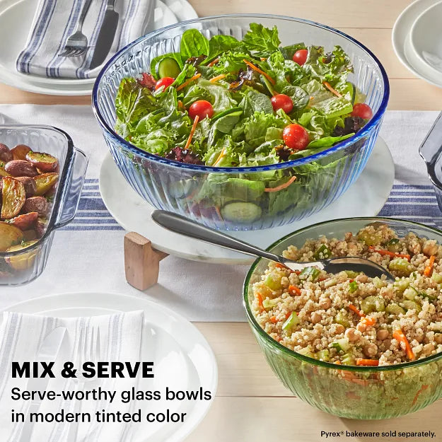 Pyrex® Colors Sculpted Tinted 3-piece Mixing Bowl Set - Image 3