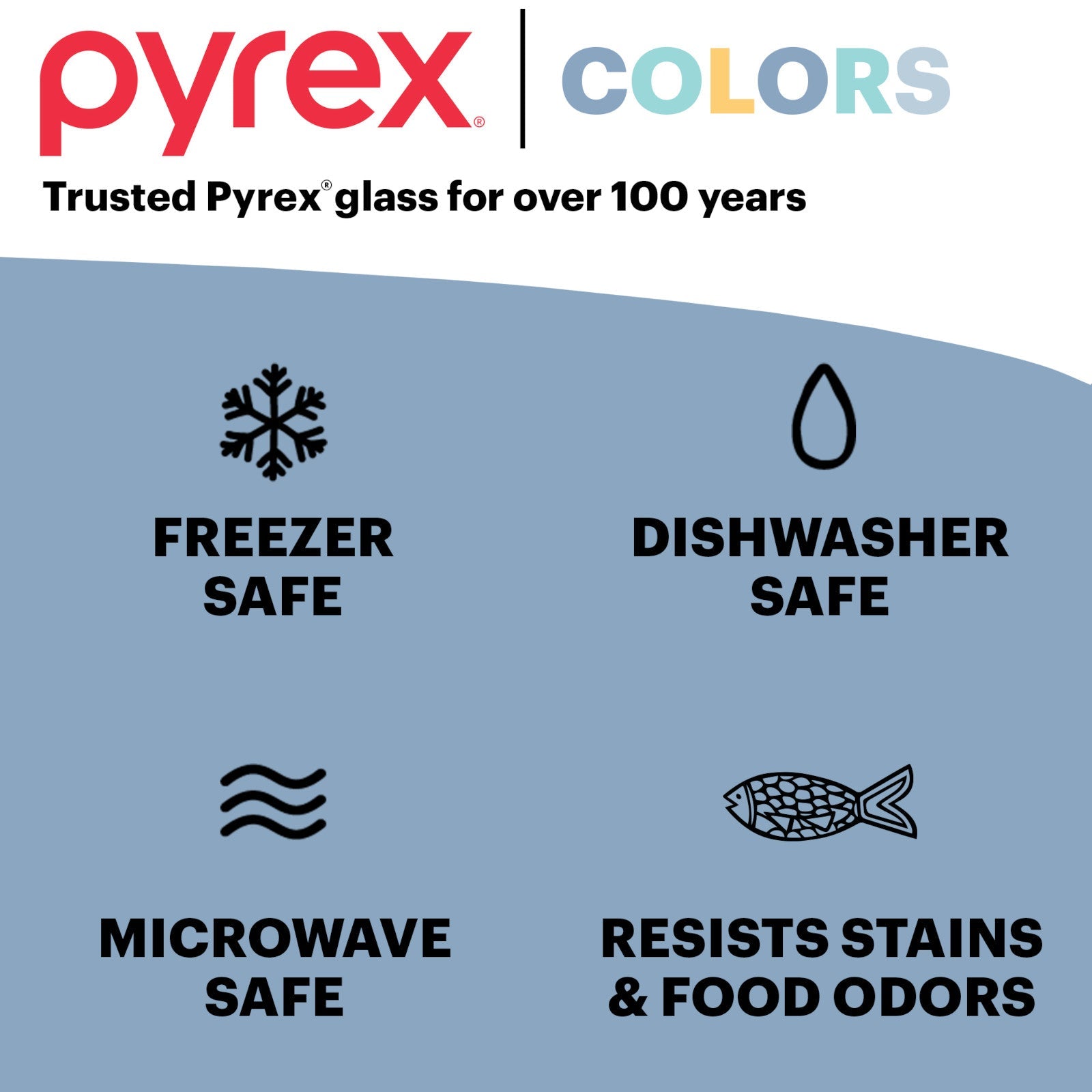 Pyrex® Simply Store® Tinted 11-cup Rectangle Storage with Green Plastic Lid - Image 6