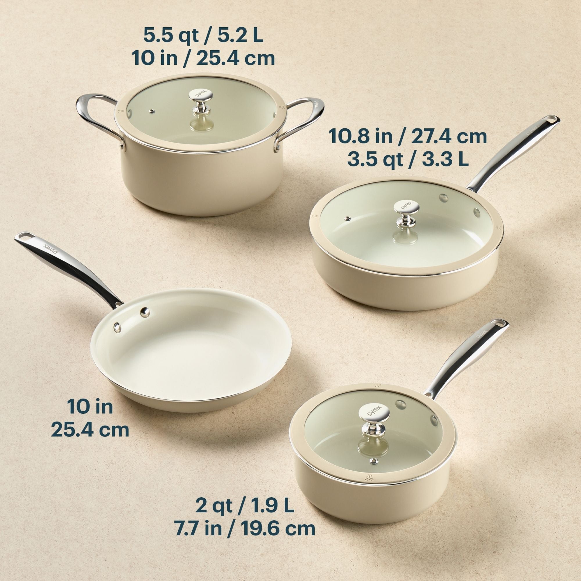 Pyrex® 7-Piece Ceramic Cookware Set - Image 2