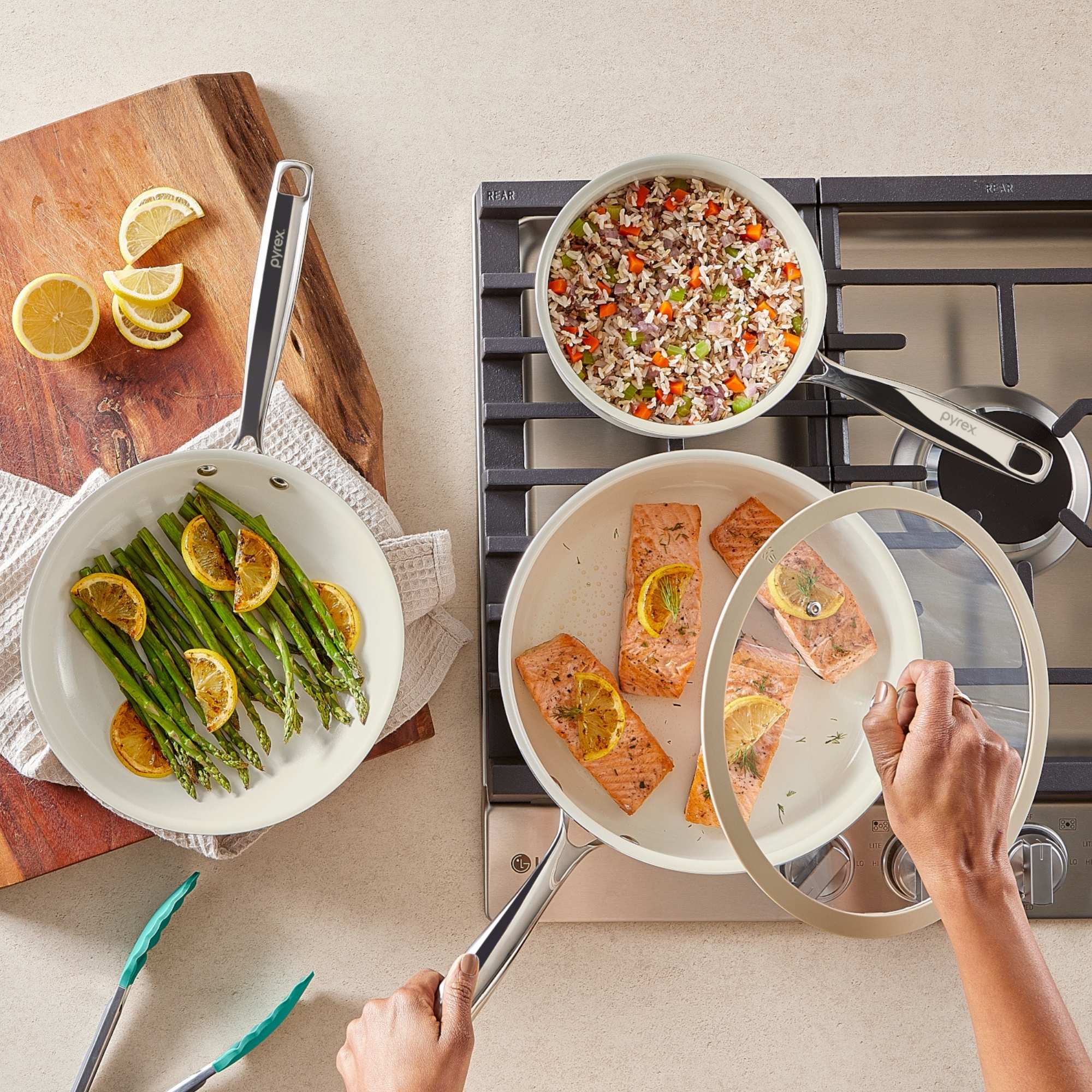 Pyrex® 7-Piece Ceramic Cookware Set - Image 5