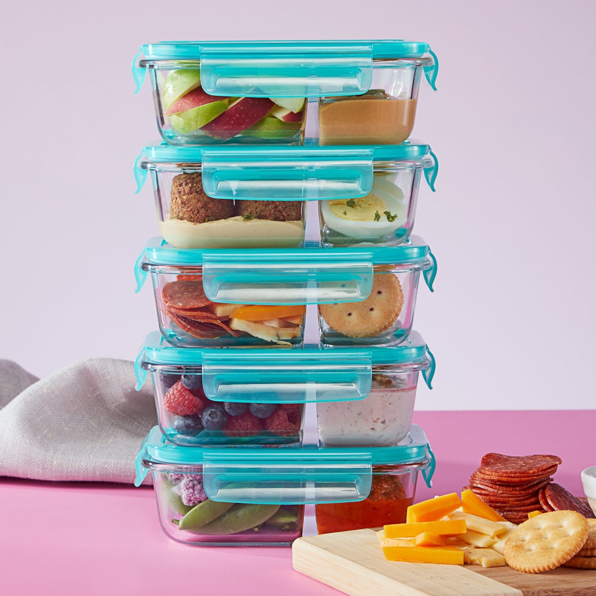 Pyrex® MealBox 10-Piece Divided Storage Set. 2.3 Cup - Image 2