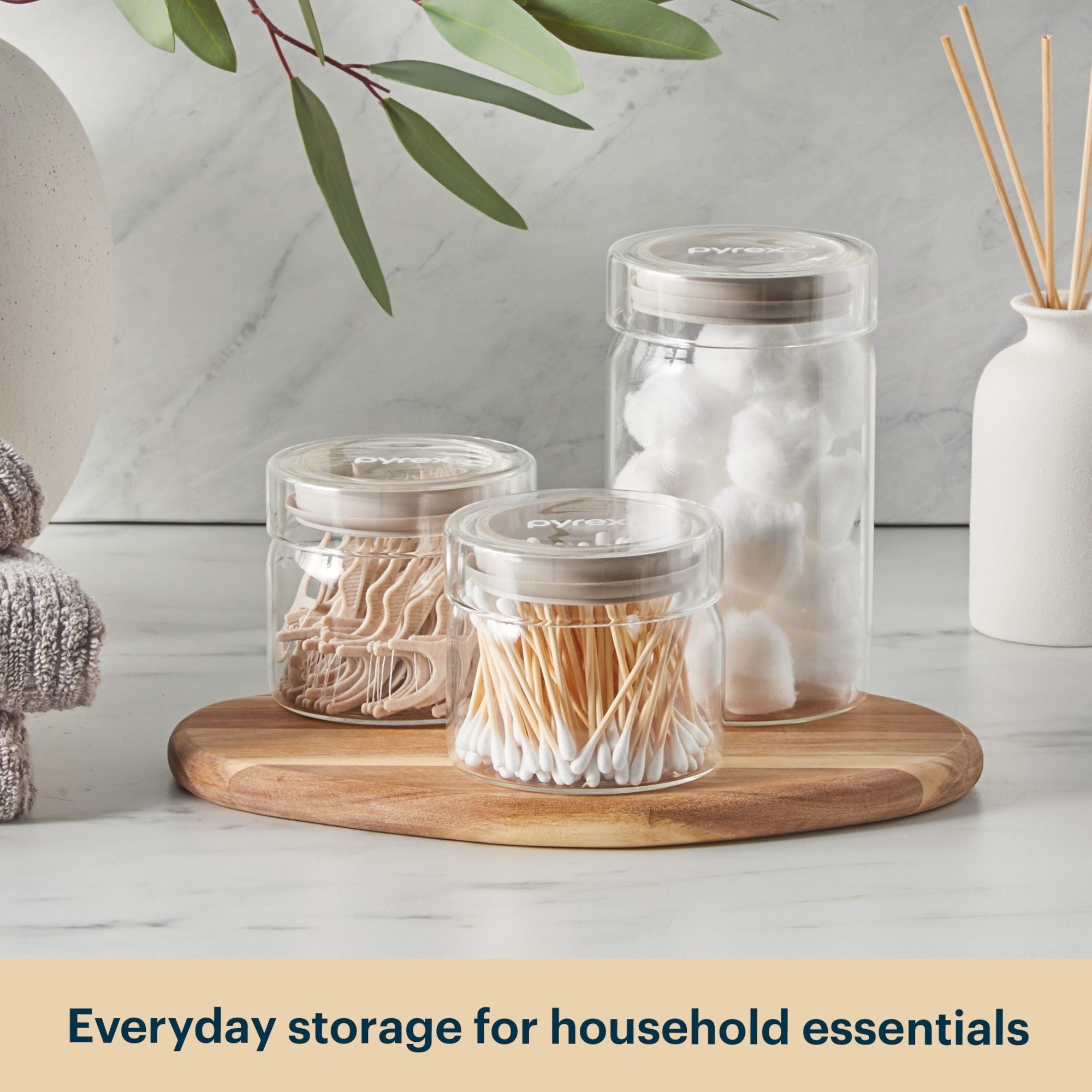 Pyrex® 3-Piece Lightweight Glass Canister Set - Image 7